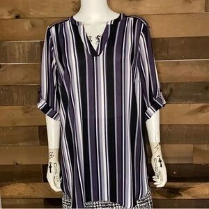 VTG Hanes Her Way White Sweatshirt Bowling Pattern Cross Stitch Handmade sz L